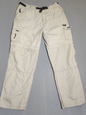 BC Clothing performance outdoor pants men's size XL cream colour convertible leg